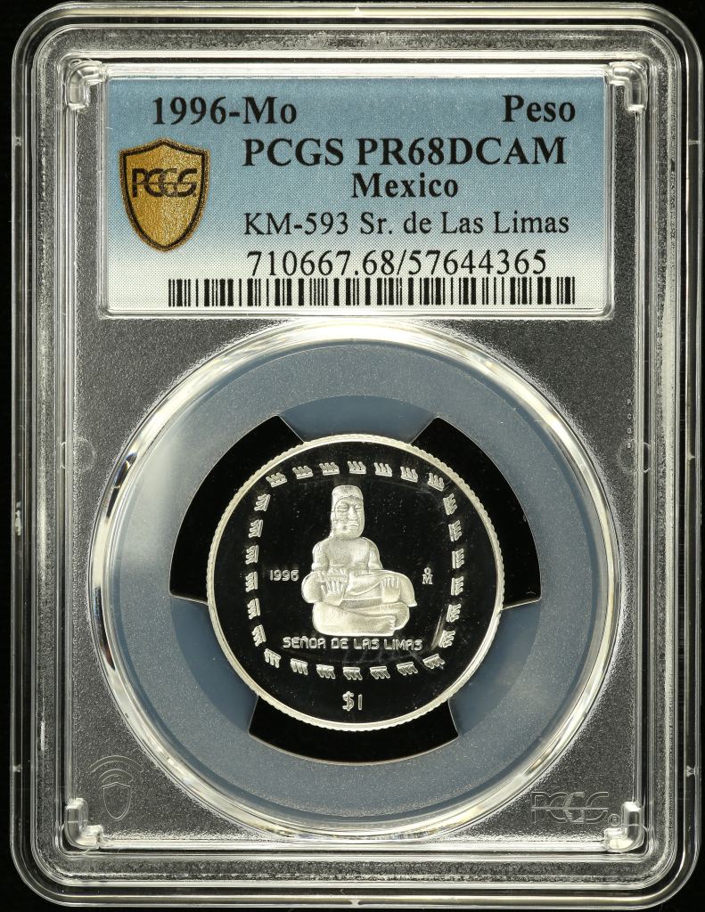 Modern Silver & Minors Peso 1996 Mo KM-593 PCGS PR68DCAM 0150511