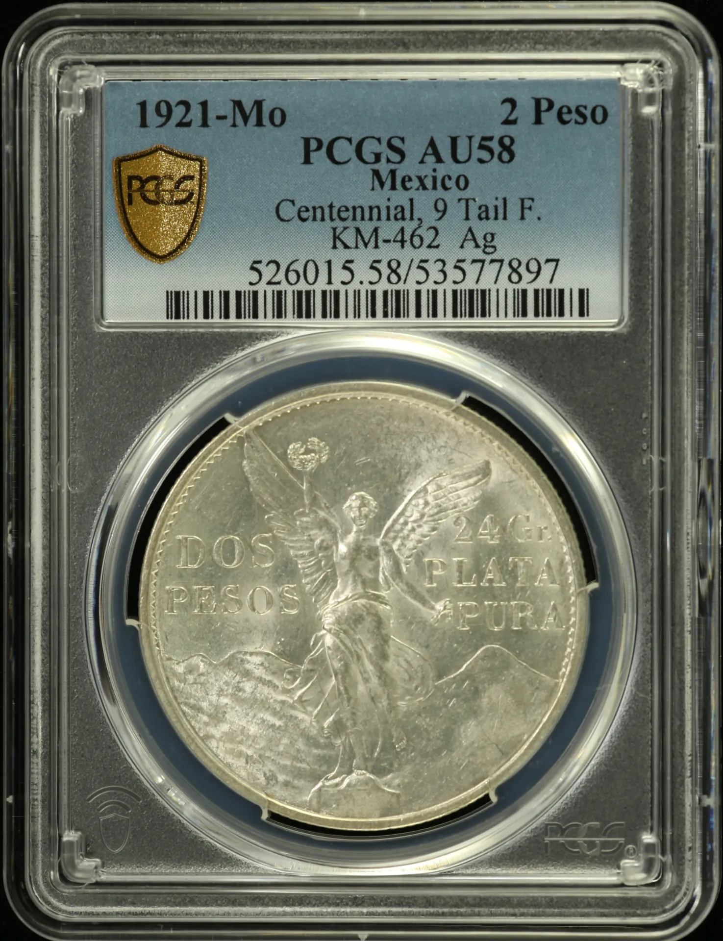 Modern Silver & Minors 2 Peso 1921 Mo PCGS AU58 KM-462 0151297
