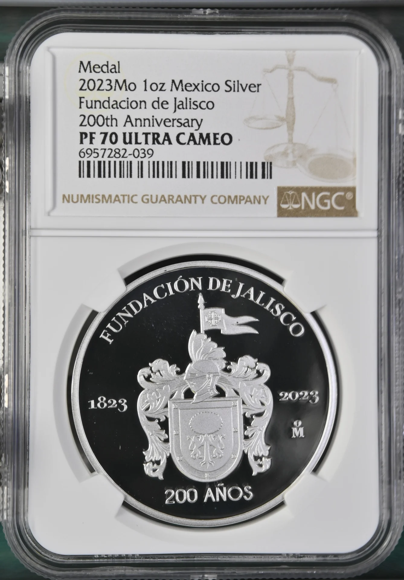 Medals & Tokens Mexican Coins Medals & Tokens 1oz Fundacion de Jalisco 200th Anniversary Silver Medal 2023 Mo NGC PF70 Ultra Cameo 0151492 Medals & Tokens 1oz Fundacion de Jalisco 200th Anniversary Silver Medal 2023 Mo NGC PF70 Ultra Cameo 0151492Medals & Tokens 1oz Fundacion de Jalisco 200th Anniversary Silver Medal 2023 Mo NGC PF70 Ultra Cameo 0151492 - Image 2