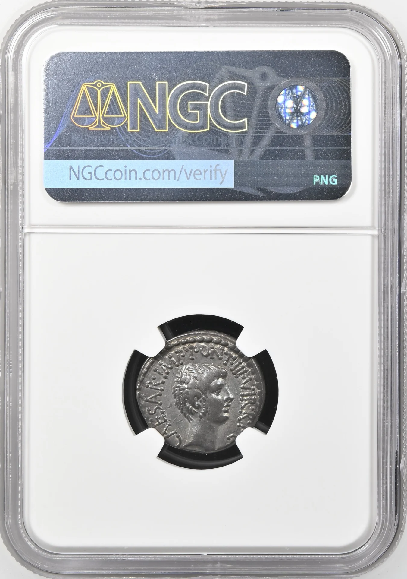 Ancient Coins Roman Imperatorial Roman Imperatorial Marc Antony & Octavian 41 BC AR Denarius NGC Ch VF 0151627 Roman Imperatorial Marc Antony & Octavian 41 BC AR Denarius NGC Ch VF 0151627Roman Imperatorial Marc Antony & Octavian 41 BC AR Denarius NGC Ch VF 0151627 - Image 2