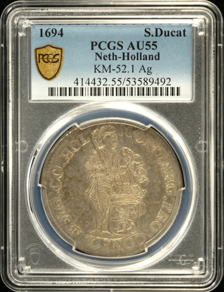 Europe Netherlands World Coins Netherlands Silver Ducat 1694 Holland PCGS AU55 KM-52.1 0151685 Netherlands Silver Ducat 1694 Holland PCGS AU55 KM-52.1 0151685