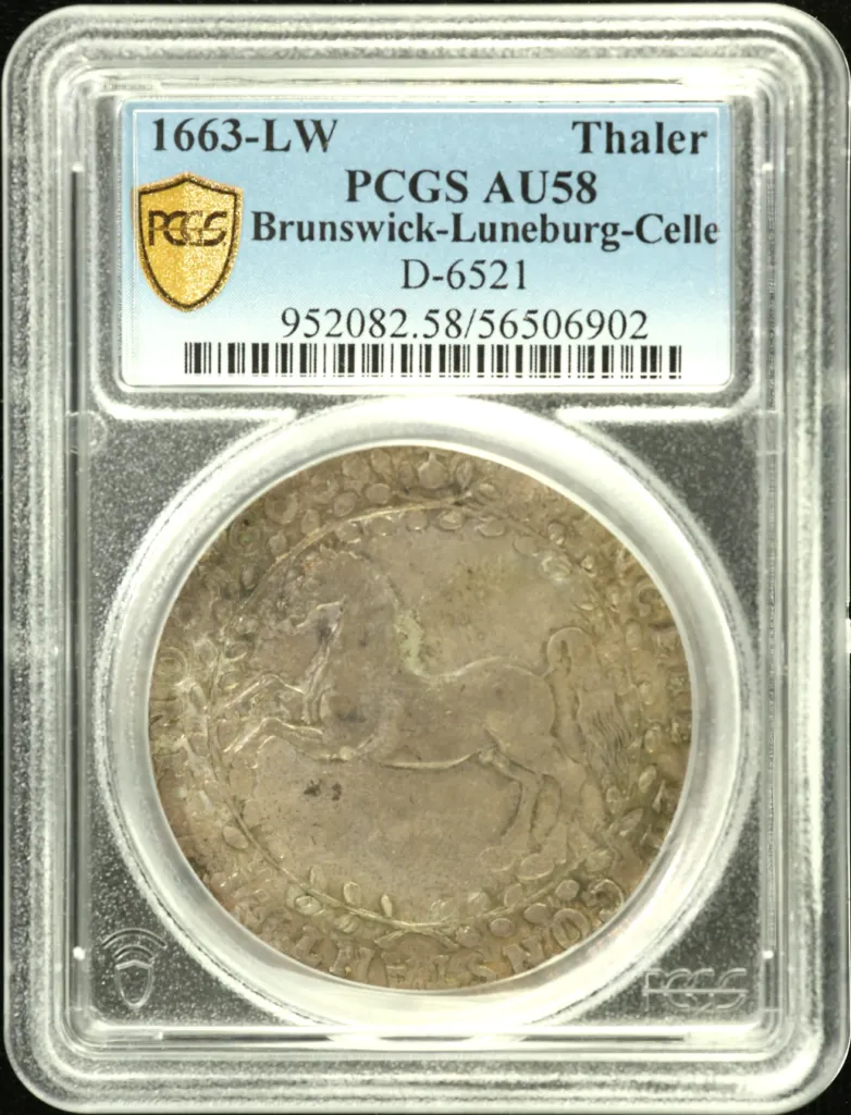 Europe Germany World Coins Germany Thaler 1663 LW PCGS AU58 D-6521 0151691 Germany Thaler 1663 LW PCGS AU58 D-6521 0151691