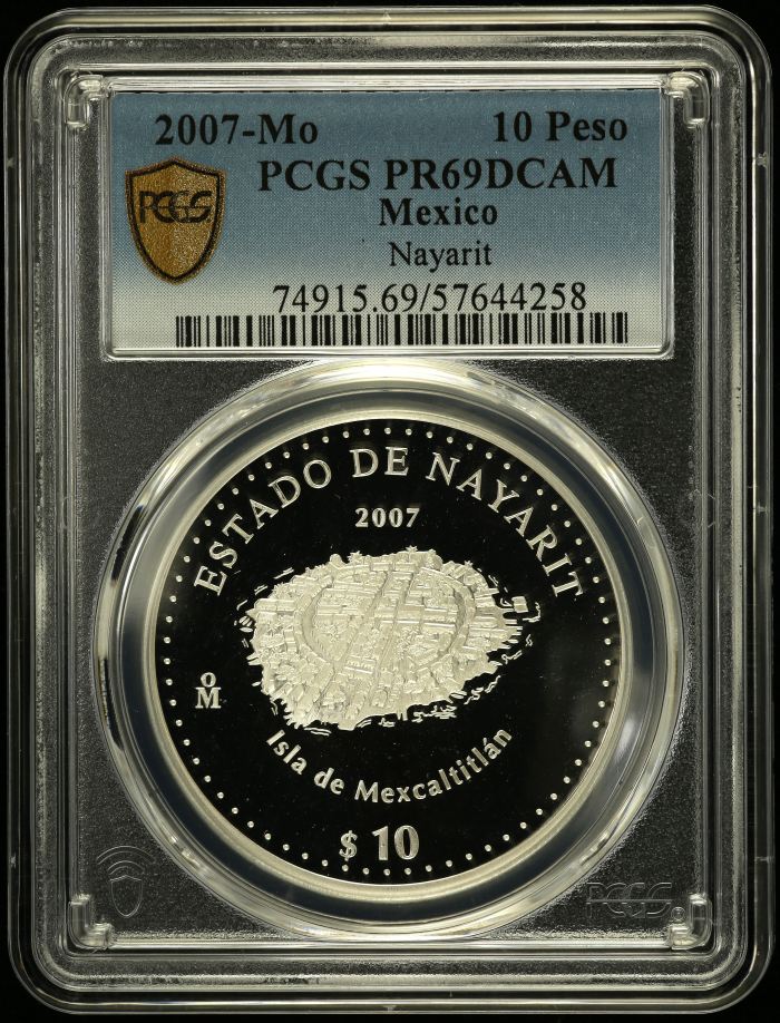 Modern Silver & Minors 10 Peso 2007 Mo PCGS PR69DCAM 0150517Modern Silver & Minors 10 Peso 2007 Mo PCGS PR69DCAM 0150517