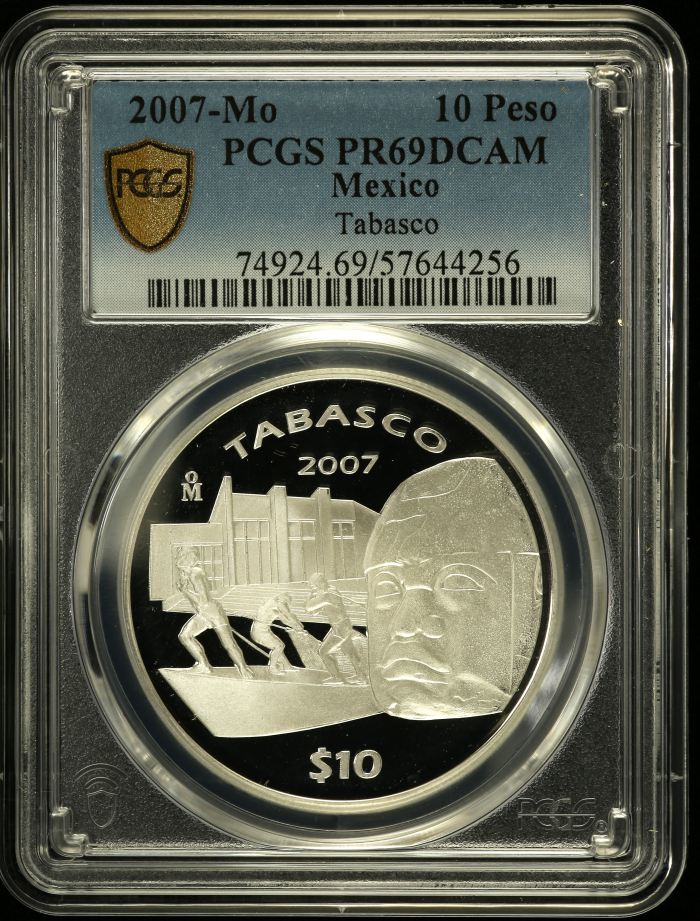 Modern Silver & Minors 10 Peso 2007 Mo PCGS PR69DCAM 0150519Modern Silver & Minors 10 Peso 2007 Mo PCGS PR69DCAM 0150519