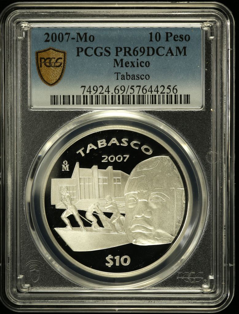 Modern Silver & Minors 10 Peso 2007 Mo PCGS PR69DCAM 0150519