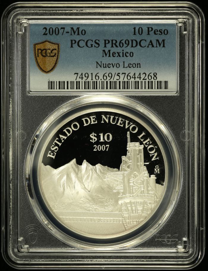 Modern Silver & Minors 10 Peso 2007 Mo PCGS PR69DCAM 0150520Modern Silver & Minors 10 Peso 2007 Mo PCGS PR69DCAM 0150520