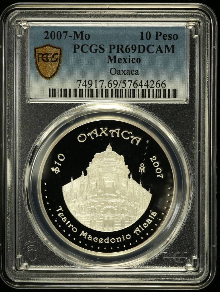 Modern Silver & Minors 10 Peso 2007 Mo PCGS PR69DCAM 0150521