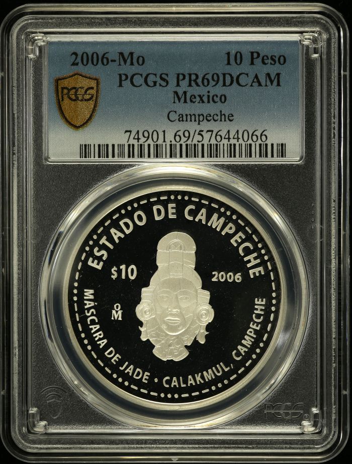 Modern Silver & Minors 10 Peso 2006 Mo PCGS PR69DCAM 0150522Modern Silver & Minors 10 Peso 2006 Mo PCGS PR69DCAM 0150522