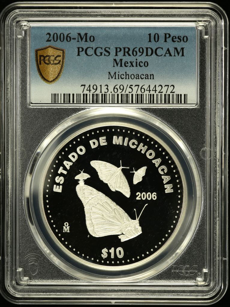 Modern Silver & Minors 10 Peso 2006 Mo PCGS PR69DCAM 0150526