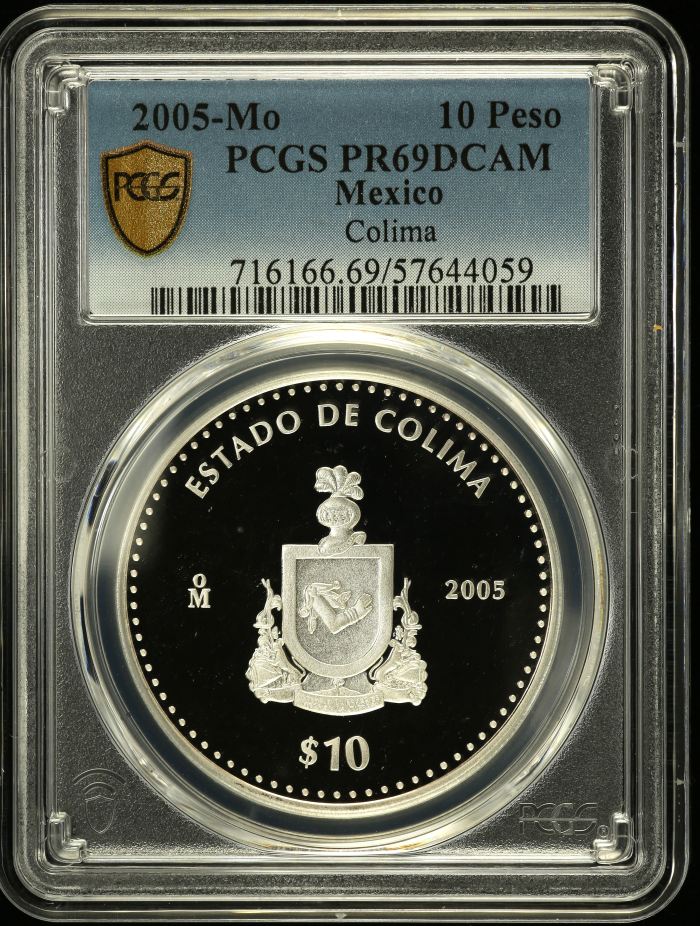 Modern Silver & Minors 10 Peso 2005 Mo PCGS PR69DCAM 0150529Modern Silver & Minors 10 Peso 2005 Mo PCGS PR69DCAM 0150529