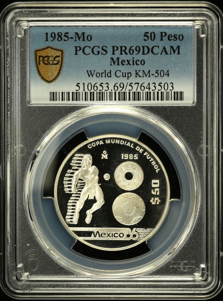 Modern Silver & Minors 50 Peso 1985 Mo KM-504 PCGS PR69DCAM 0150531