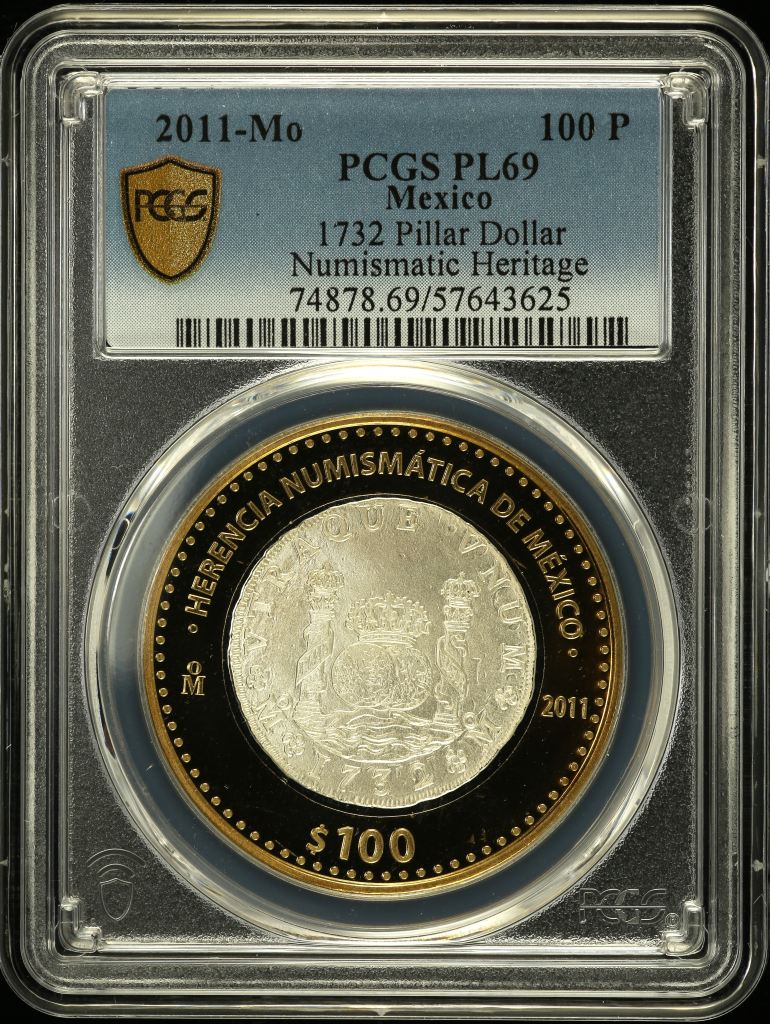 Modern Silver & Minors 100 Peso 2011 Mo PCGS PL69 0150538