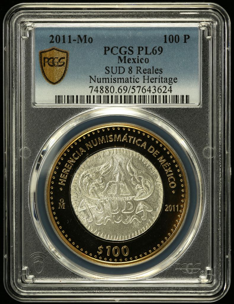 Modern Silver & Minors 100 Peso 2011 Mo PCGS PL69 0150539