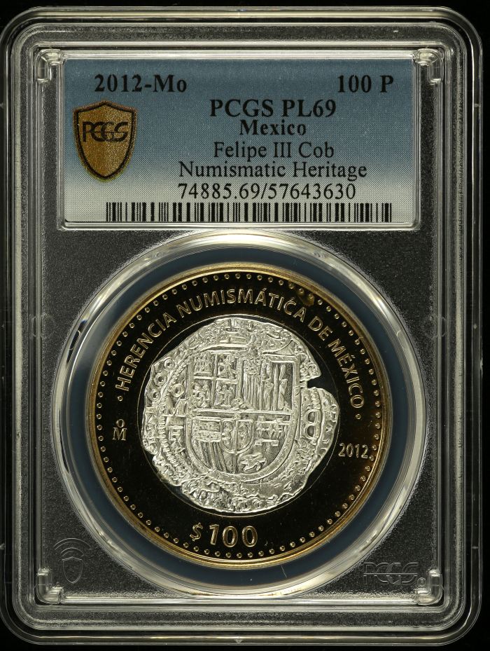 Modern Silver & Minors 100 Peso 2012 Mo PCGS PL69 0150542Modern Silver & Minors 100 Peso 2012 Mo PCGS PL69 0150542