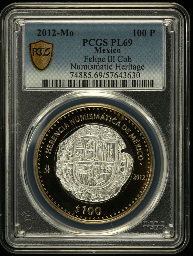Modern Silver & Minors 100 Peso 2012 Mo PCGS PL69 0150542