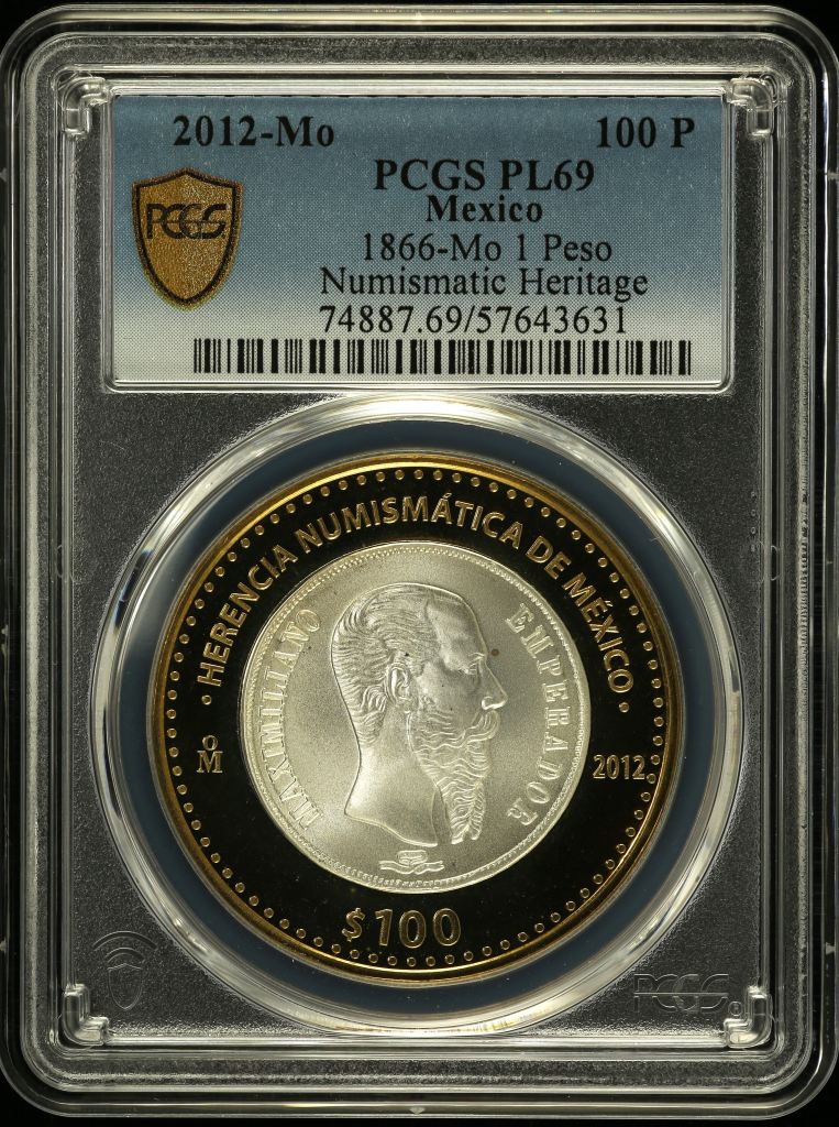 Modern Silver & Minors 100 Peso 2012 Mo PCGS PL69 0150543