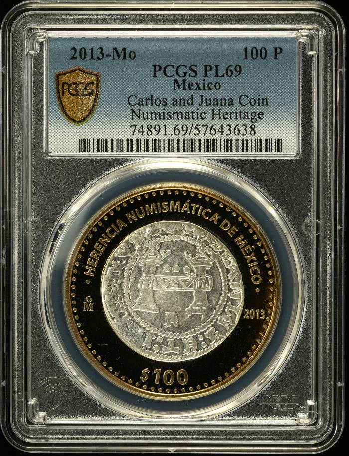 Modern Silver & Minors 100 Peso 2013 Mo PCGS PL69 0150544Modern Silver & Minors 100 Peso 2013 Mo PCGS PL69 0150544