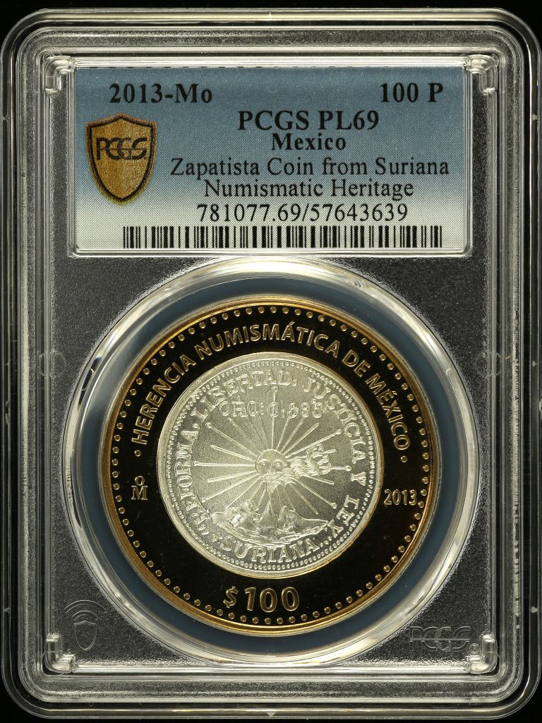 Modern Silver & Minors 100 Peso 2013 Mo PCGS PL69 0150545