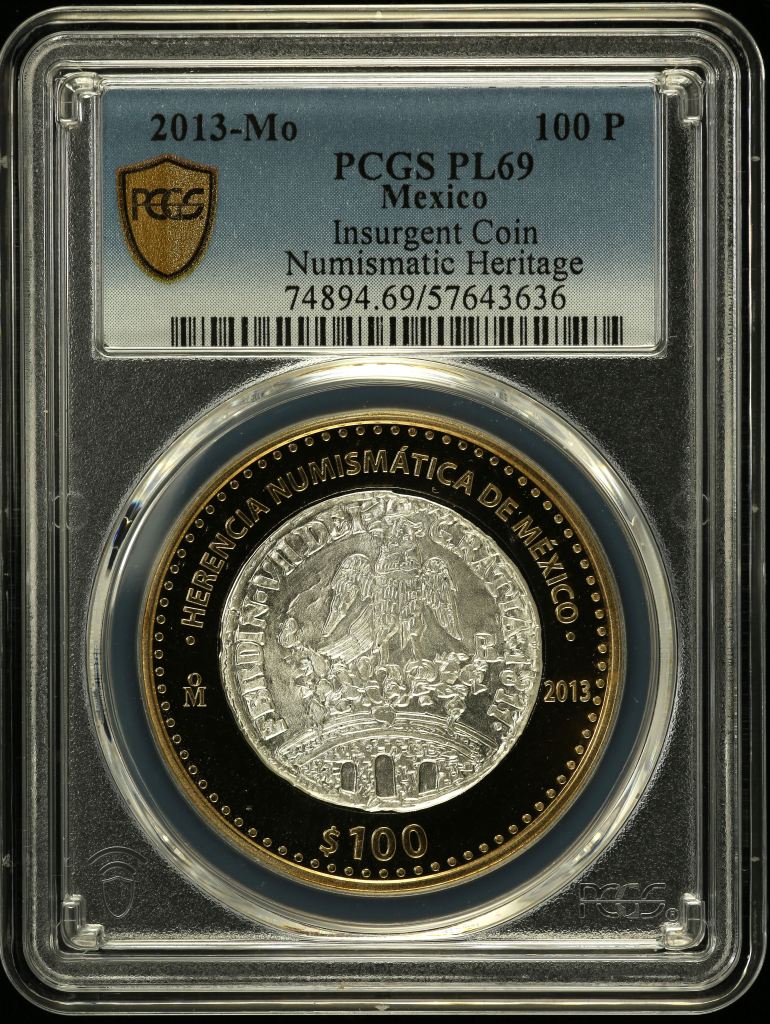 Modern Silver & Minors 100 Peso 2013 Mo PCGS PL69 0150547