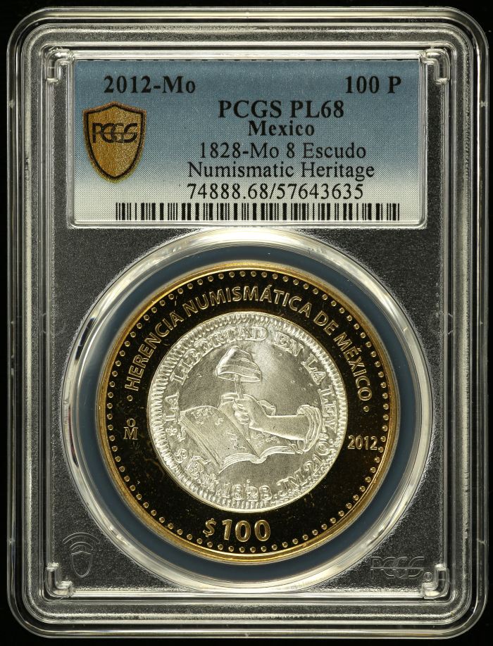 Modern Silver & Minors 100 Peso 2012 Mo PCGS PL68 0150553Modern Silver & Minors 100 Peso 2012 Mo PCGS PL68 0150553