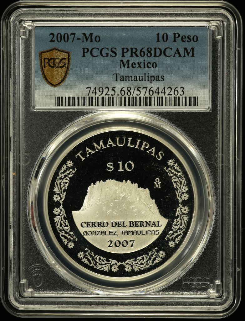 Modern Silver & Minors 10 Peso 2007 Mo PCGS PR68DCAM 0150556