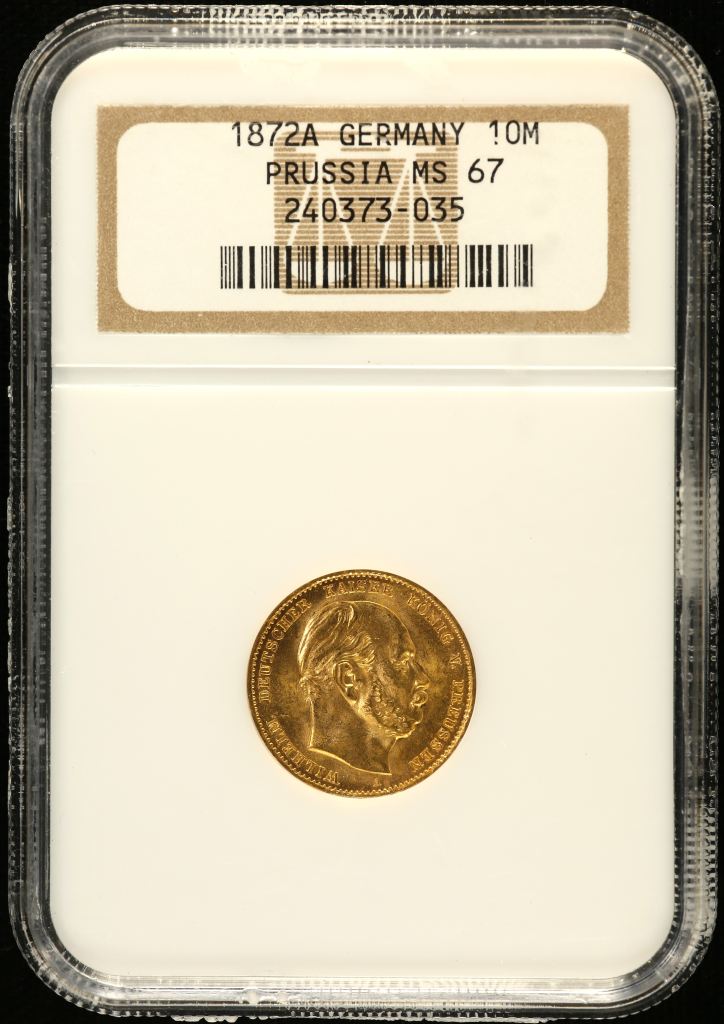 Germany 10 Mark 1872 A NGC MS67 0151600