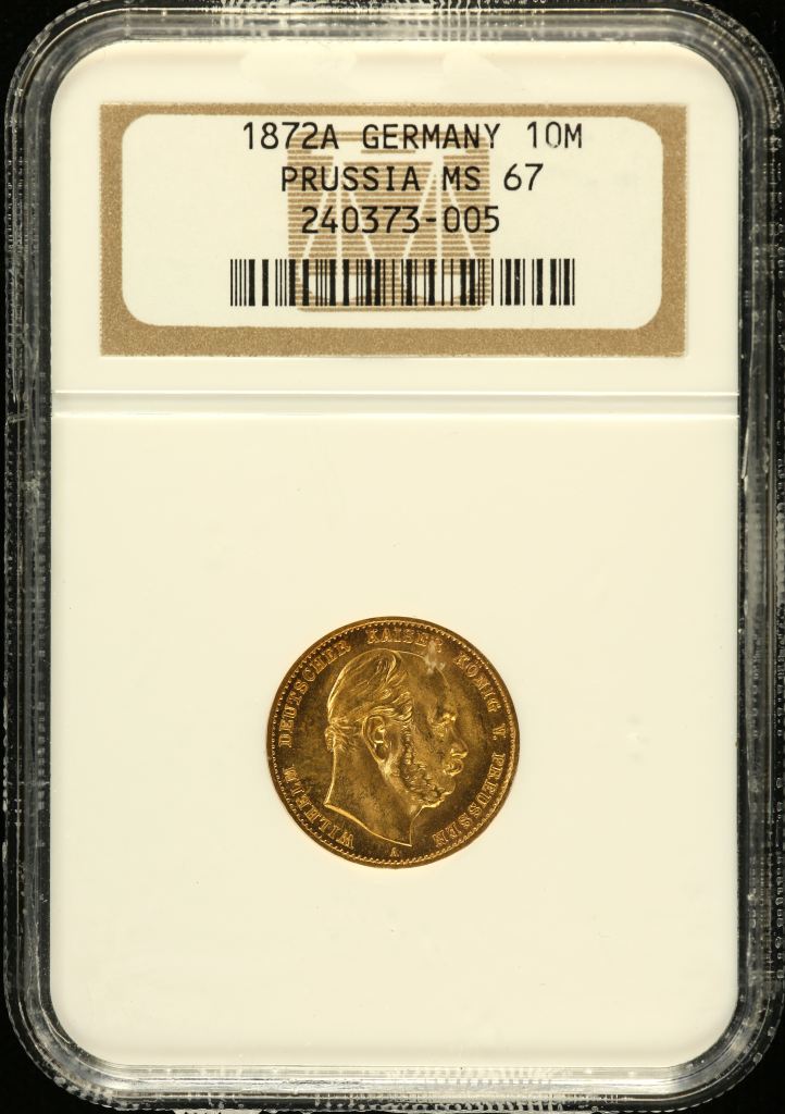 Germany 10 Mark 1872 A NGC MS67 0151605