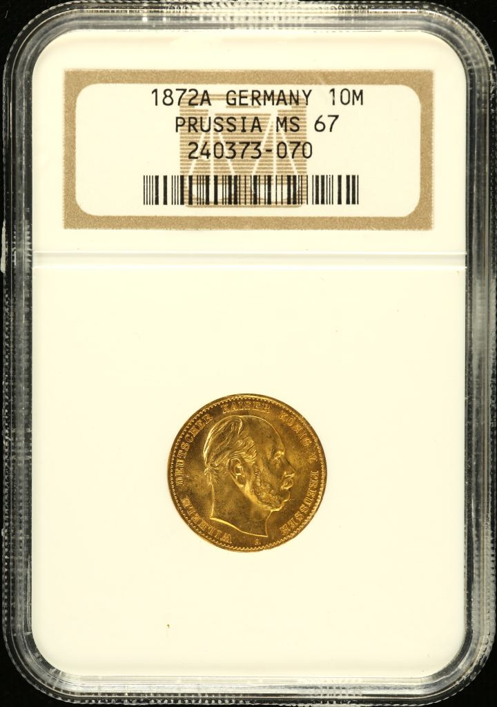 Germany 10 Mark 1872 A NGC MS67 0151606