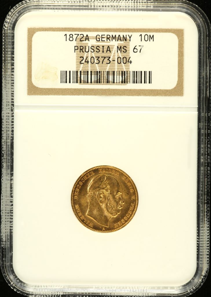 Germany 10 Mark 1872 A NGC MS67 0151607