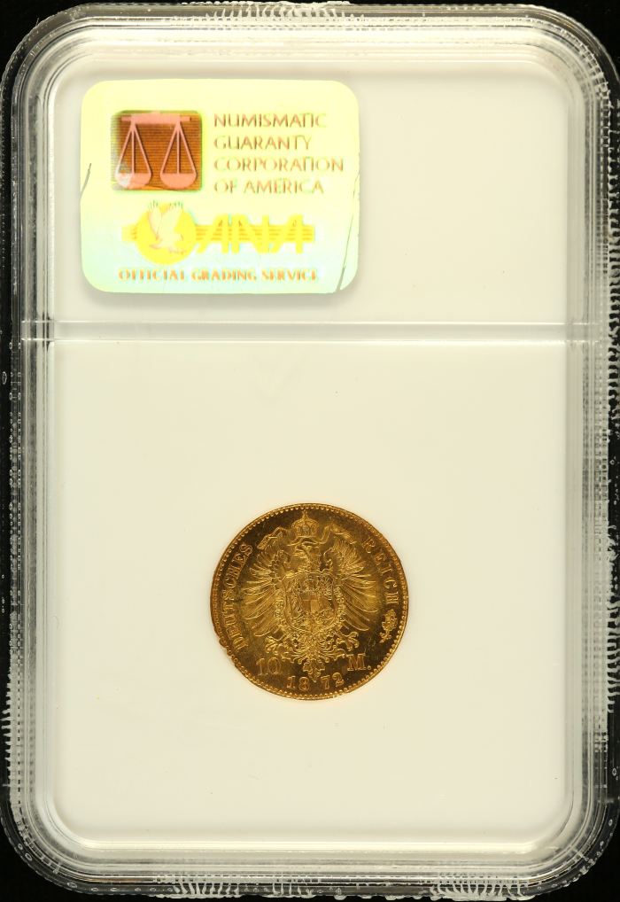 Germany 10 Mark 1872 A NGC MS67 0151607Germany 10 Mark 1872 A NGC MS67 0151607 - Image 2