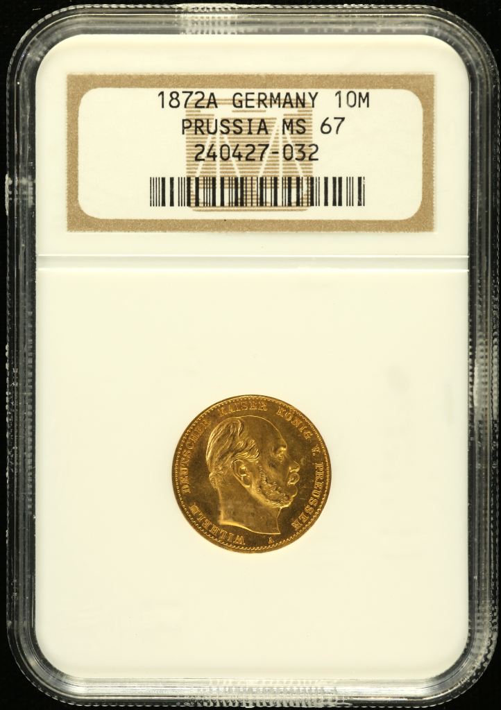 Germany 10 Mark 1872 A NGC MS67 0151610