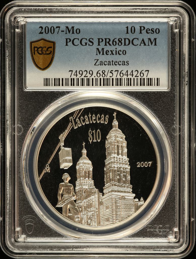 Modern Silver & Minors 10 Peso 2007 Mo PCGS PR68DCAM 0150557
