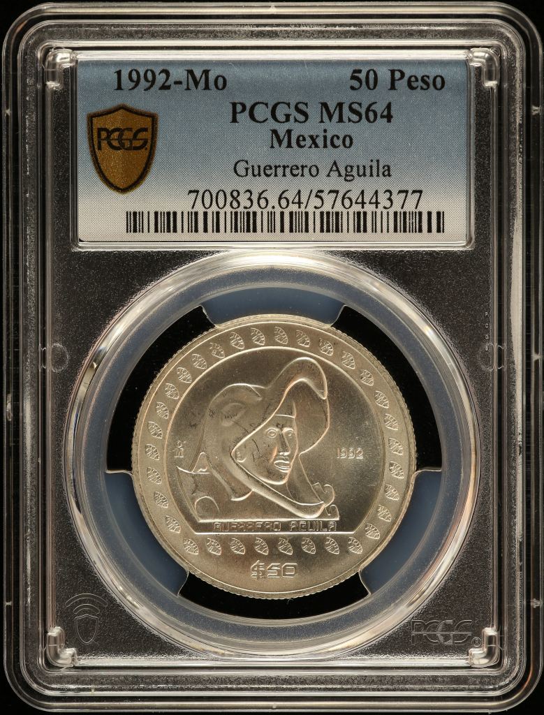 Modern Silver & Minors 50 Peso 1992 Mo PCGS MS64 0150572