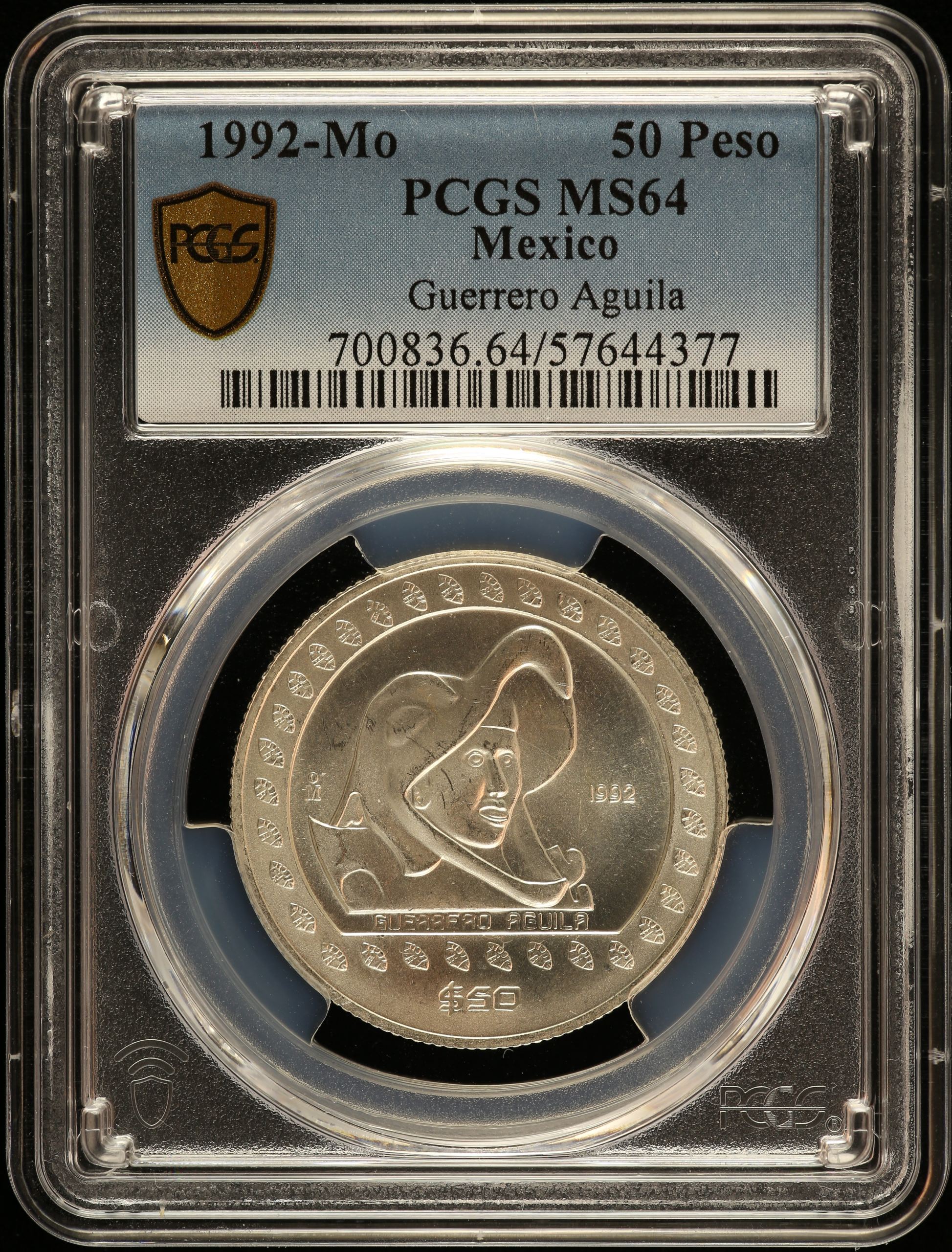 Modern Silver & Minors 50 Peso 1992 Mo PCGS MS64 0150572