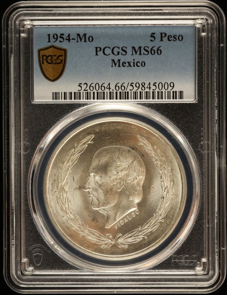 Modern Silver & Minors 5 Peso 1954 Mo PCGS MS66 0150766