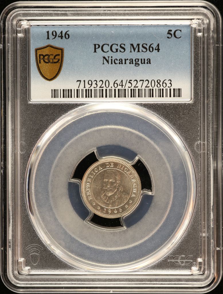 Nicaragua 5 Centavos 1946 PCGS MS64 0151112