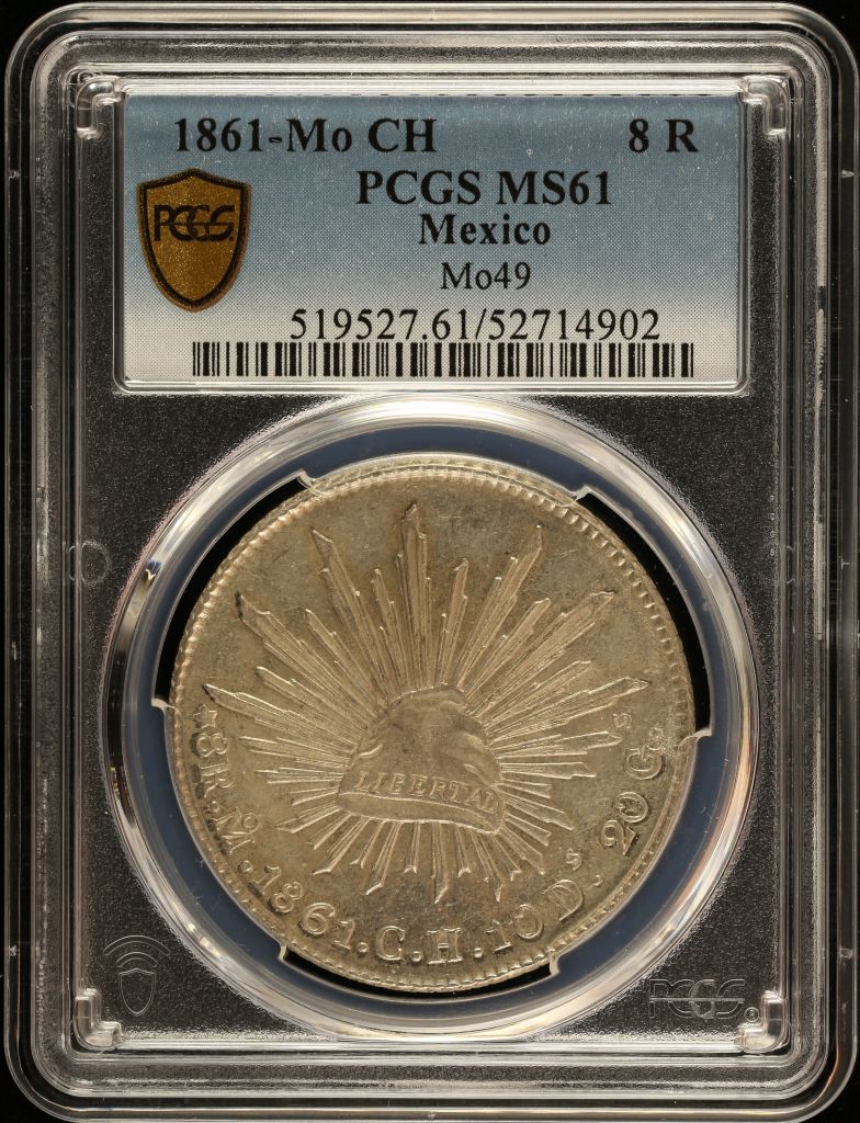 Mexico City 8 Reales 1861 Mo CH PCGS MS61 0151009