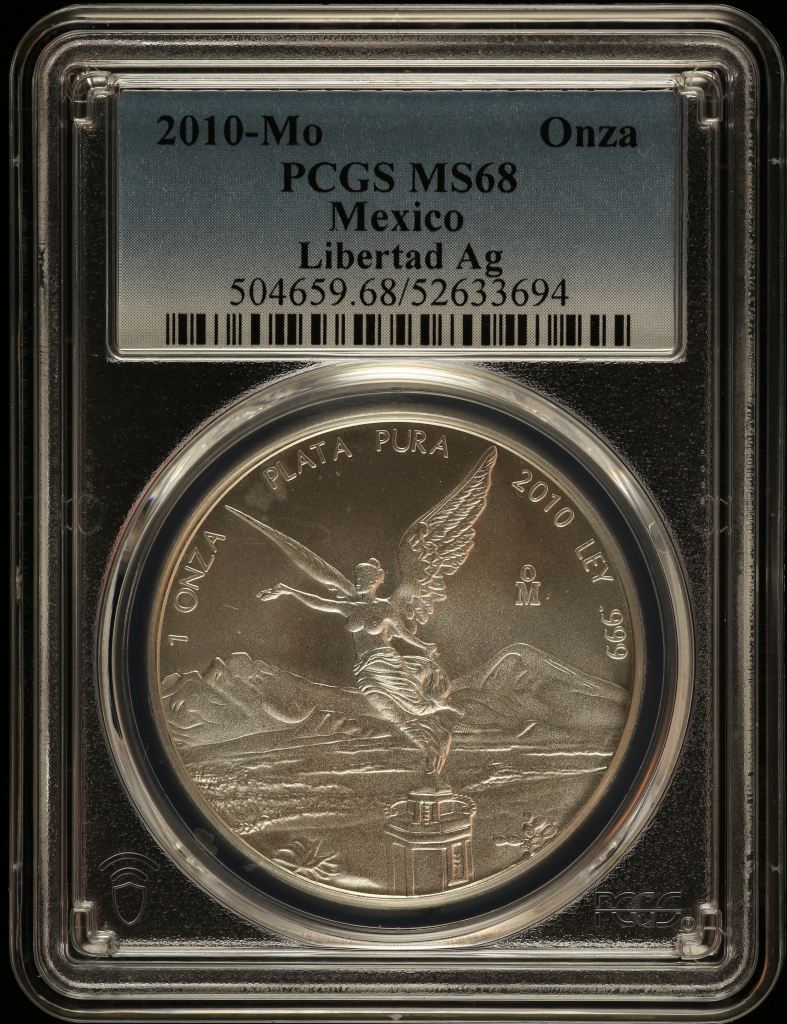 Modern Silver & Minors Onza 2010 Mo PCGS MS68 0149951