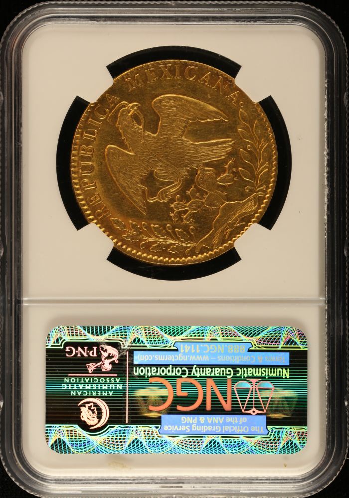 Republic Gold 8 Escudos 1870 Go FR NGC AU58 0151697Republic Gold 8 Escudos 1870 Go FR NGC AU58 0151697 - Image 2