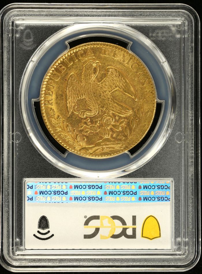 Republic Gold 8 Escudos 1870 Go FR PCGS AU58 0150683Republic Gold 8 Escudos 1870 Go FR PCGS AU58 0150683 - Image 2