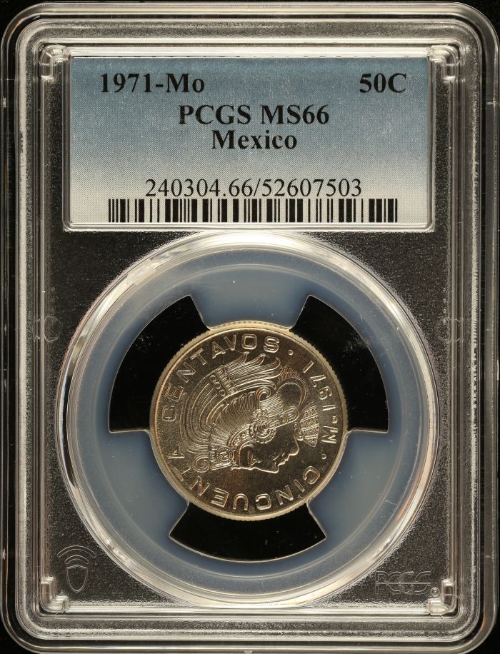 Modern Silver & Minors 50 Centavo 1971 Mo PCGS MS66 0151458Modern Silver & Minors 50 Centavo 1971 Mo PCGS MS66 0151458