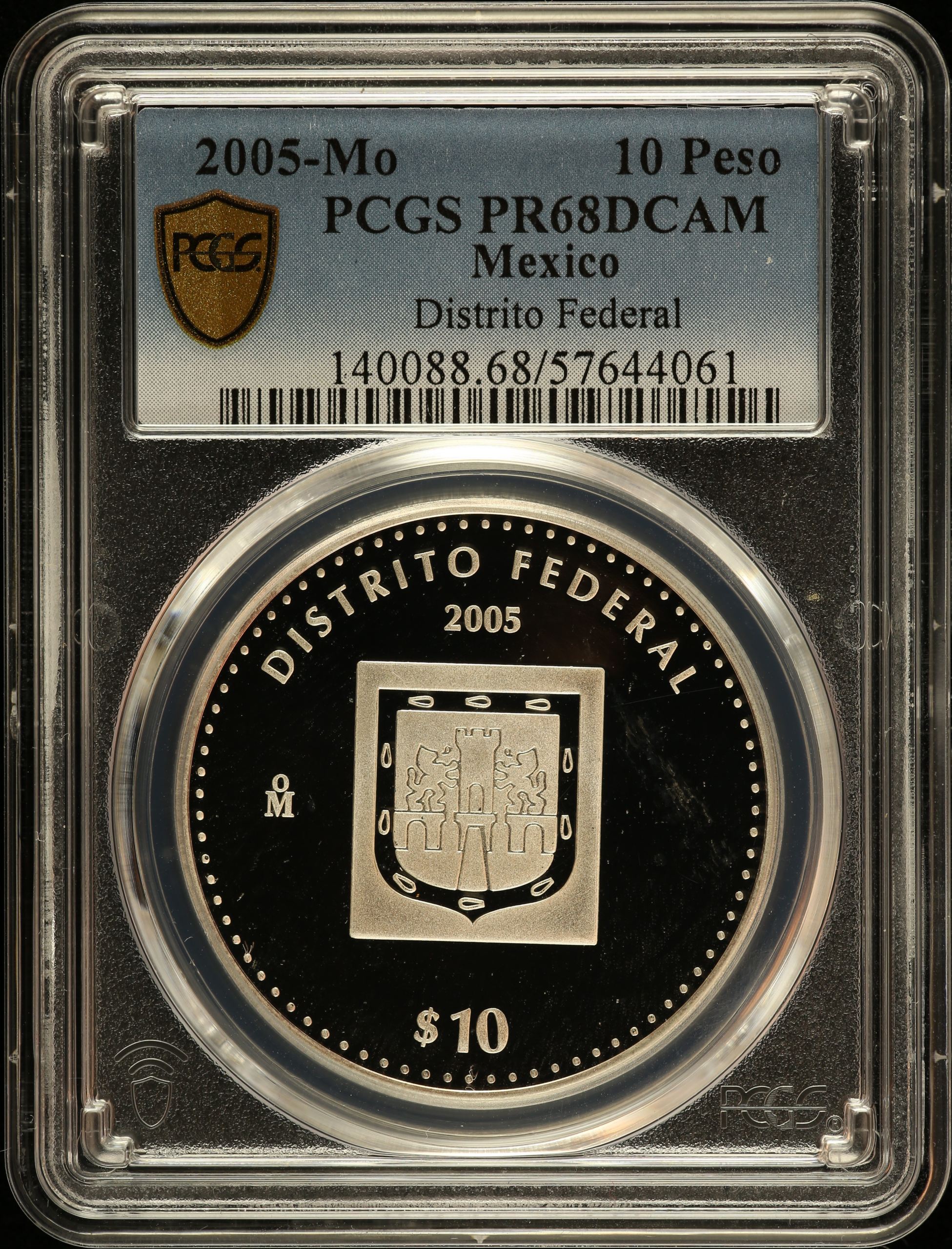 Modern Silver & Minors 10 Peso 2005 Mo PCGS PR68DCAM 0150559