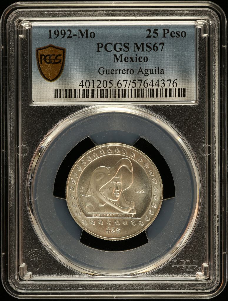 Modern Silver & Minors 25 Peso 1992 Mo PCGS MS67 0150574