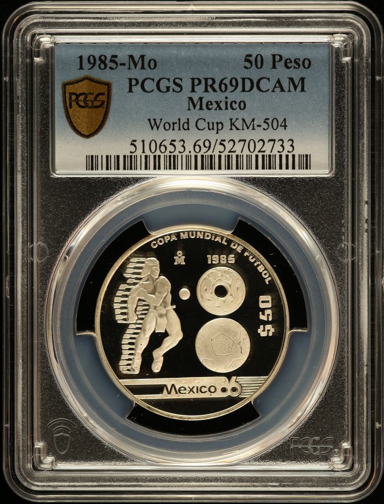 Modern Silver & Minors 50 Peso 1985 Mo KM-504 PCGS PR69DCAM 0150742