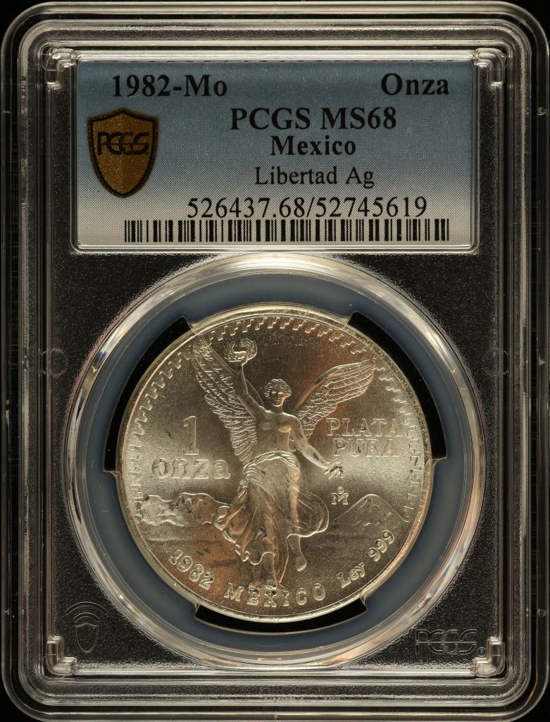 Modern Silver & Minors Onza 1982 Mo PCGS MS68 0149900