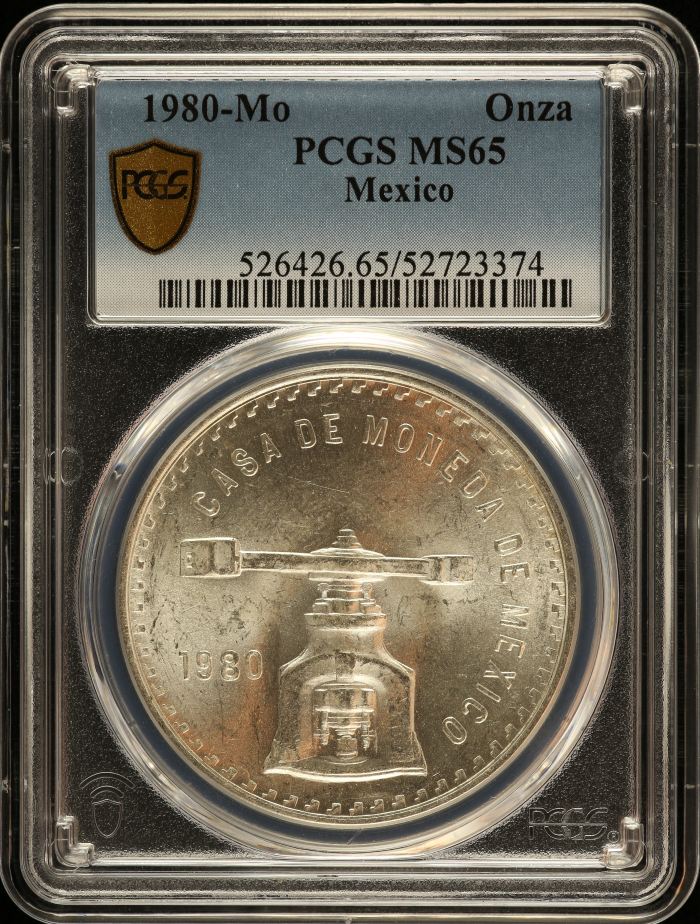Modern Silver & Minors Onza 1980 Mo PCGS MS65 0150998Modern Silver & Minors Onza 1980 Mo PCGS MS65 0150998