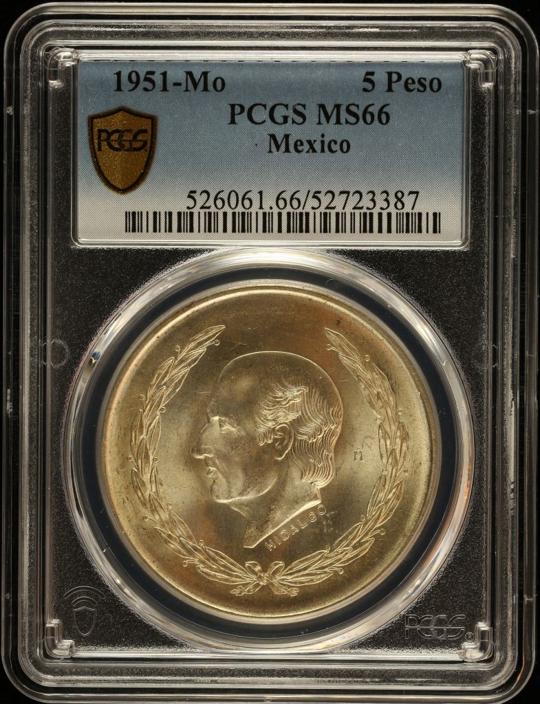Modern Silver & Minors 5 Peso 1951 Mo PCGS MS66 0151011