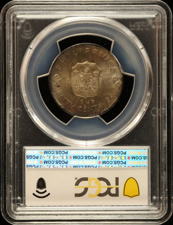 Philippines 50 Centavos 1947 S KM-184 PCGS MS66 0150212Philippines 50 Centavos 1947 S KM-184 PCGS MS66 0150212 - Image 2