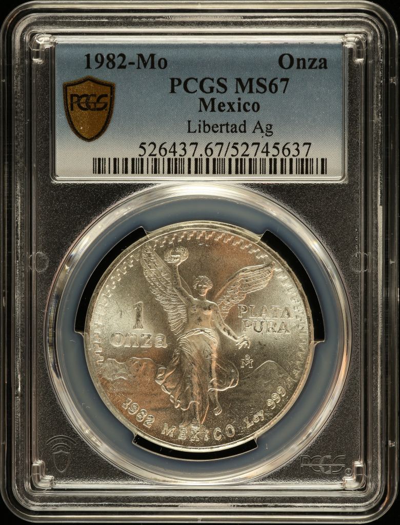 Modern Silver & Minors Onza 1982 Mo PCGS MS67 0149901