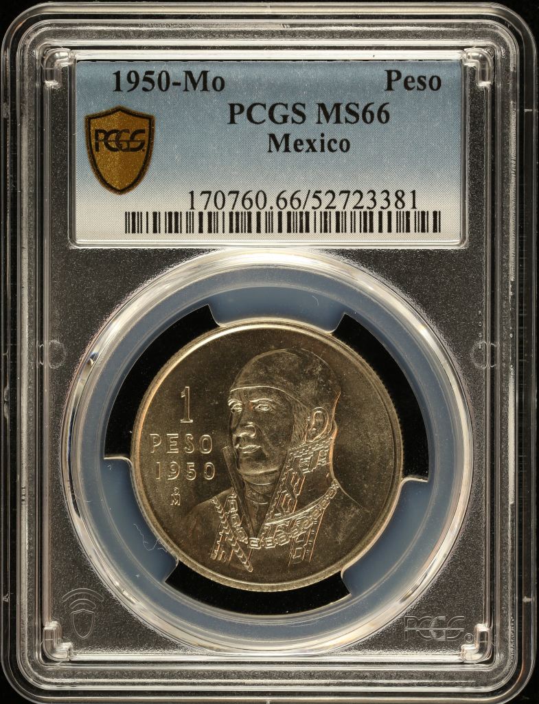 Modern Silver & Minors Peso 1950 Mo PCGS MS66 0151012